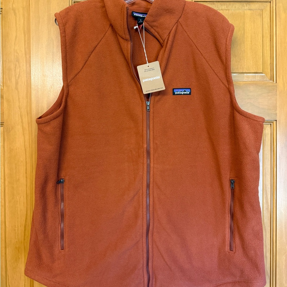Patagonia Rust Orange Fleece Vest